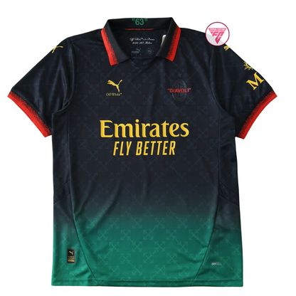 Tricou AC Milan x Off White Black, Player