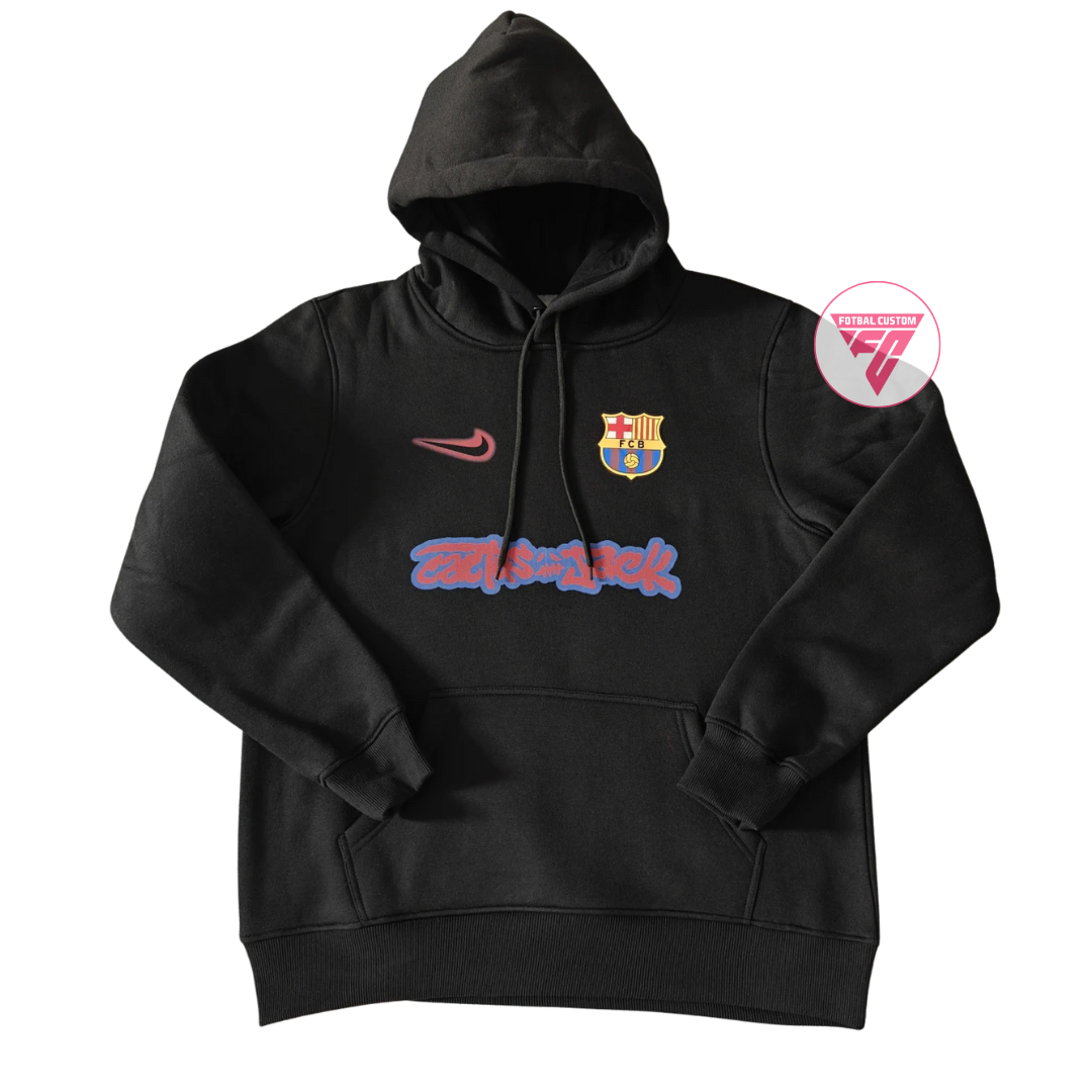 Hanorac Cactus Jack x FC Barcelona, Negru