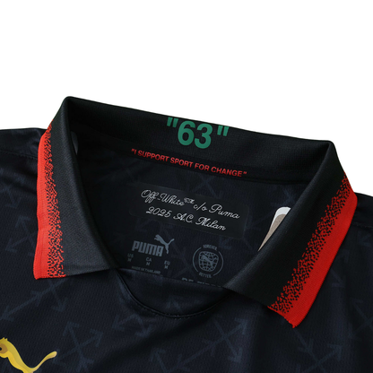 Tricou AC Milan x Off White Black, Player