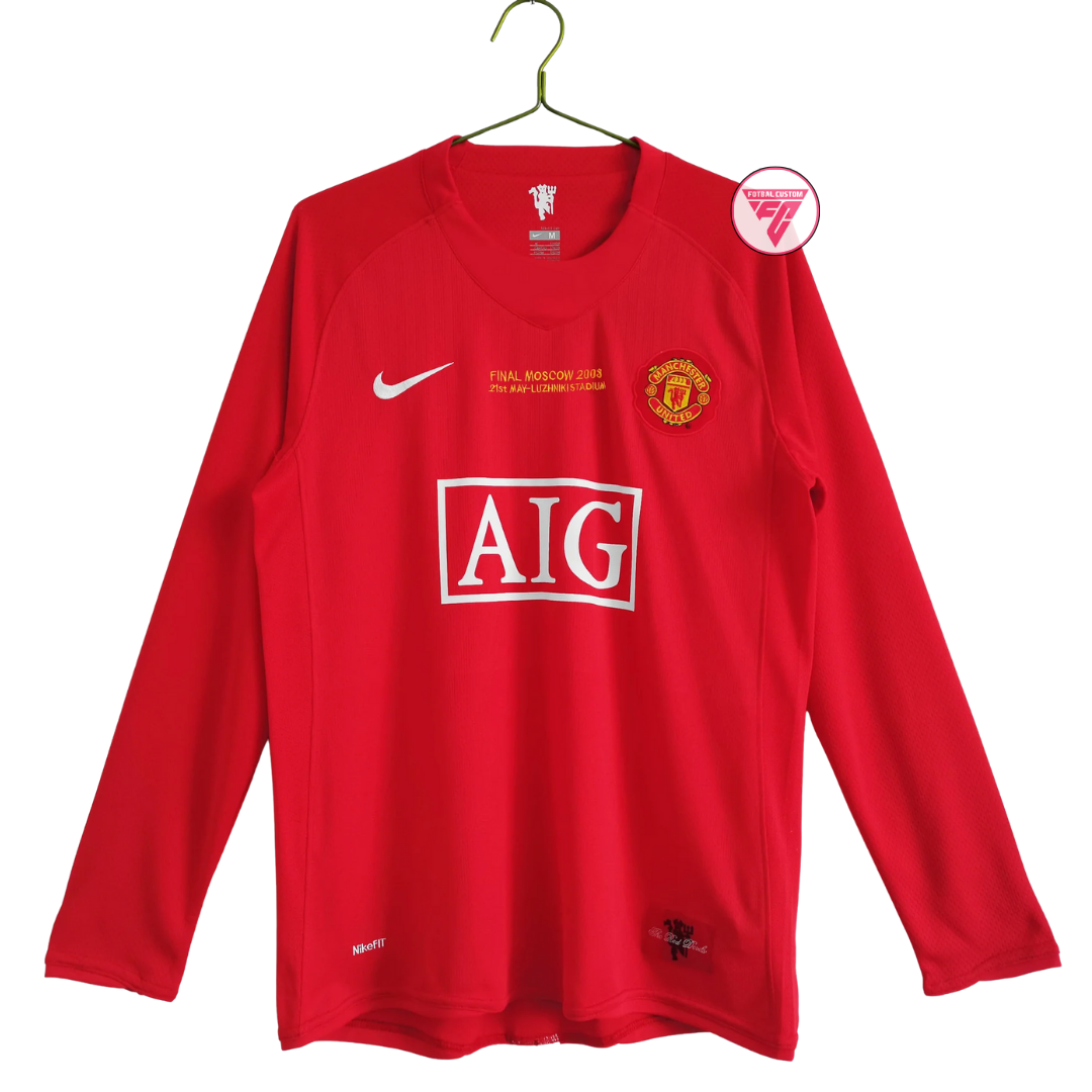 Tricou Manchester United 07/08 Home Long, Retro