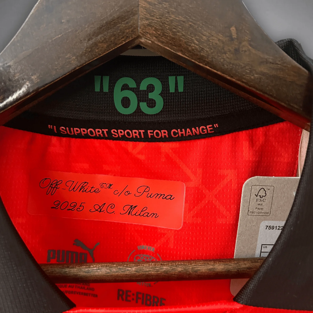 Tricou AC Milan x Off White Red, Player