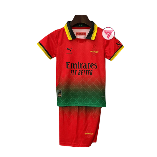 Kit Copii AC Milan x Off White Red