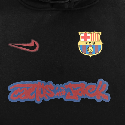 Hanorac Cactus Jack x FC Barcelona, Negru