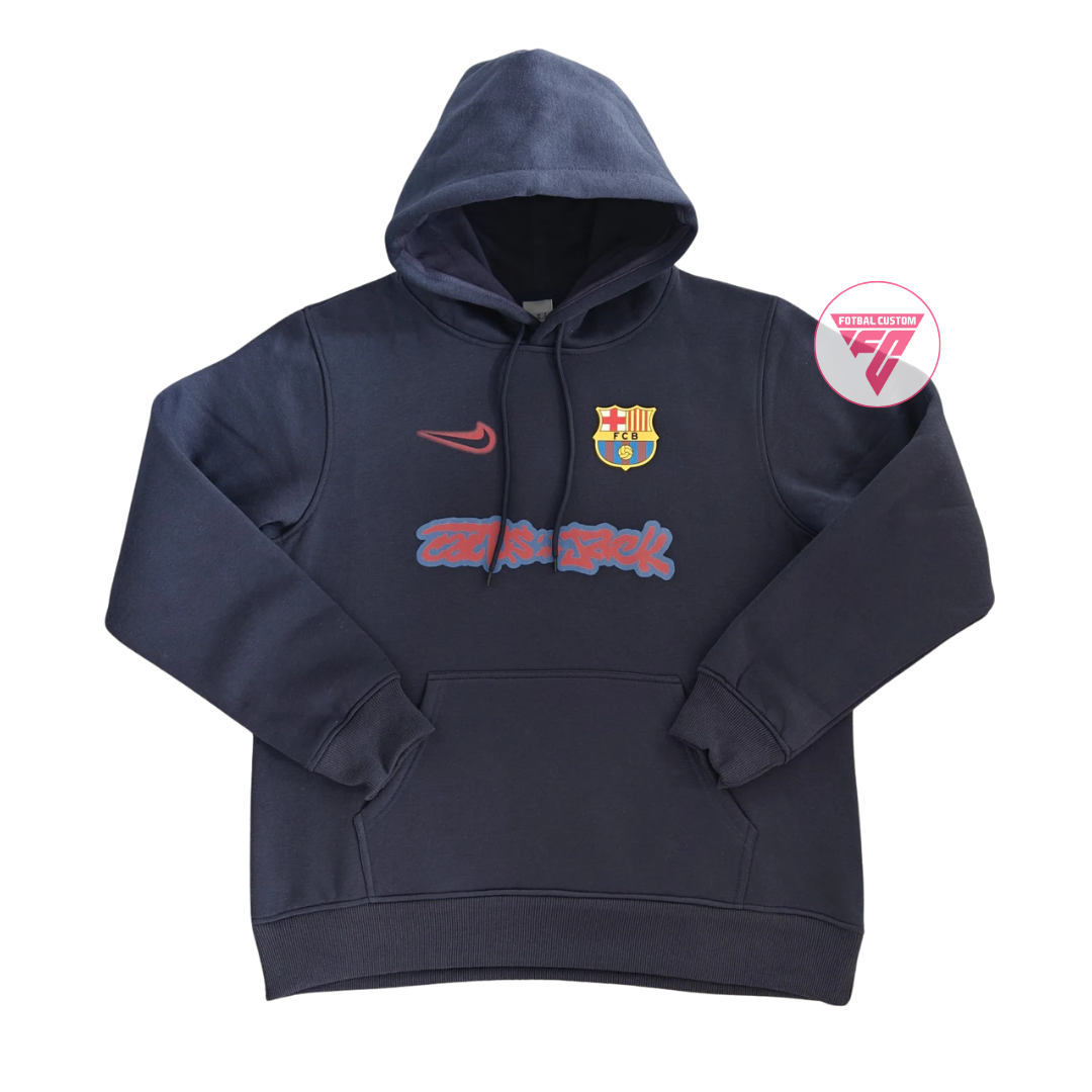 Hanorac Cactus Jack x FC Barcelona, Bleumarin