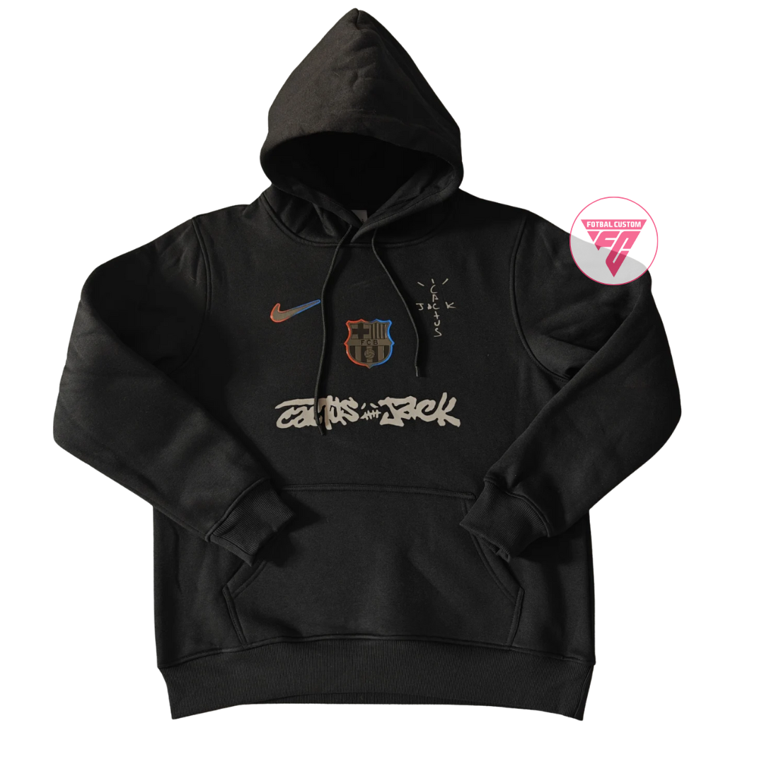Hanorac Cactus Jack x FC Barcelona, Negru