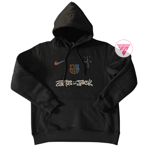 Hanorac Cactus Jack x FC Barcelona, Negru