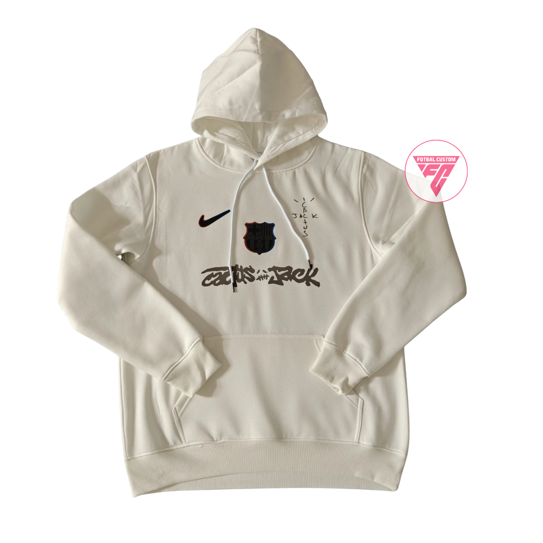 Hanorac Cactus Jack x FC Barcelona,  Crem