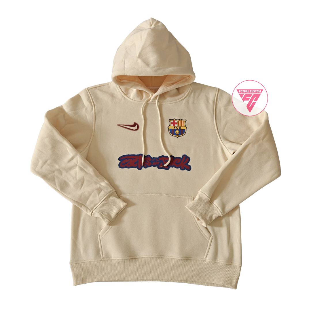 Hanorac Cactus Jack x FC Barcelona,  Crem